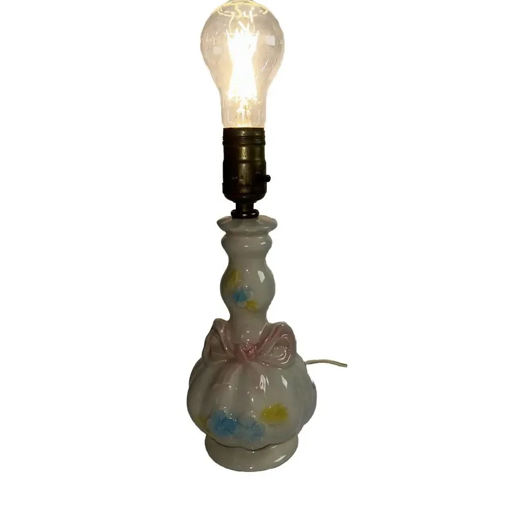 MCM 1950’s Lamp Pink & Blue Cottagecore